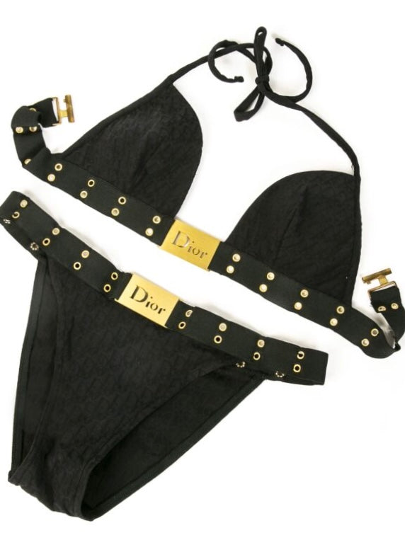 Dior Monogram Tattoo Logo SS2002 Bikini - S