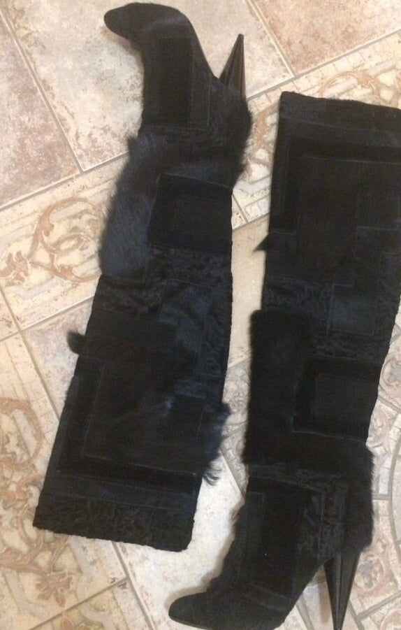 Tom Ford Patchwork Runway Boots - 39.5