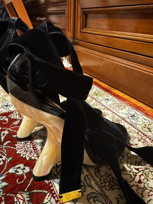 Tom Ford Mother of Pearl Wedge Heels - 37.5