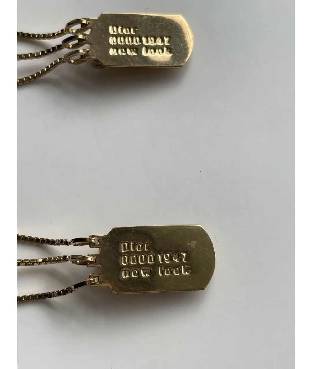 Dior Galliano Dog Tag Earrings