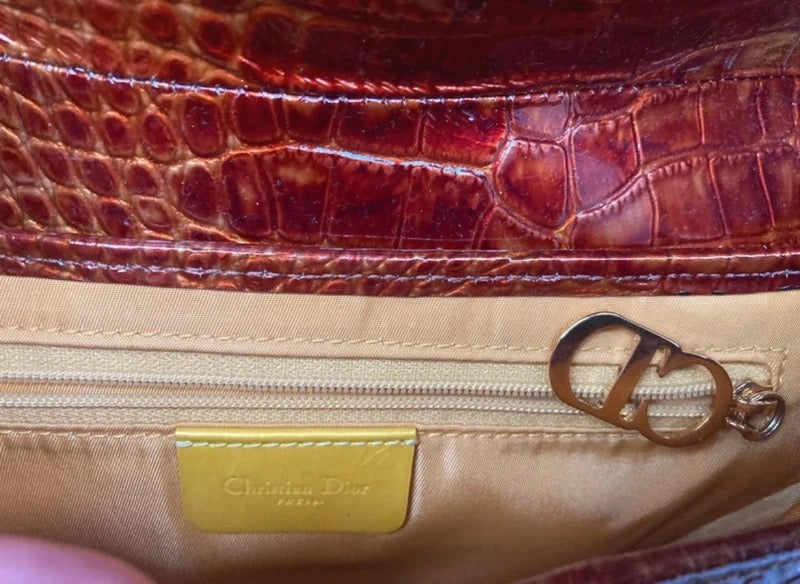 Dior Crocodile Saddle Bag