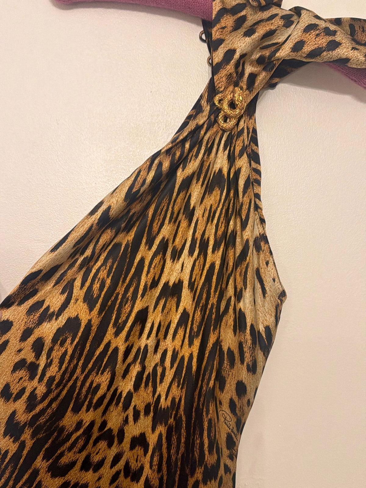 Roberto Cavalli S/S 2002 Silk Leopard Print Dress - S