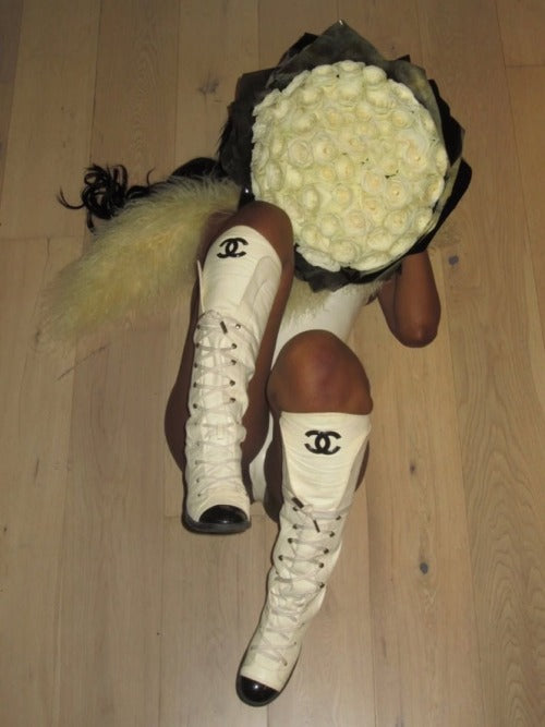 Chanel Lace Up Boots - 38