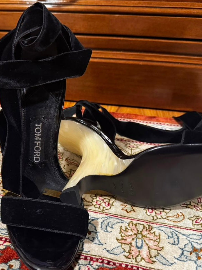 Tom Ford Mother of Pearl Wedge Heels - 37.5