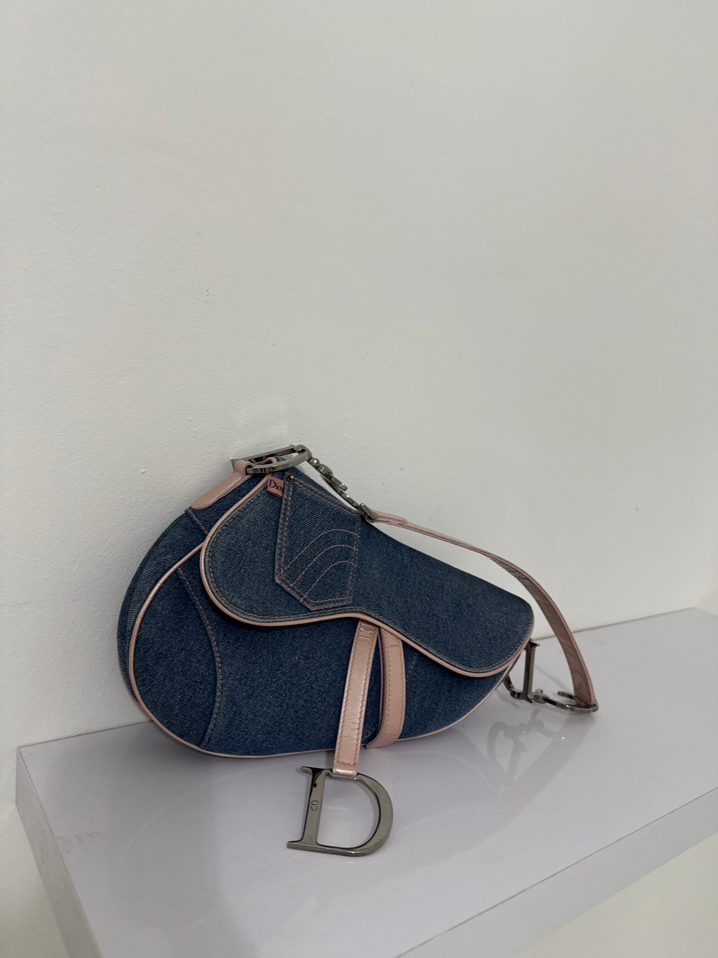 Dior Denim Saddle Bag