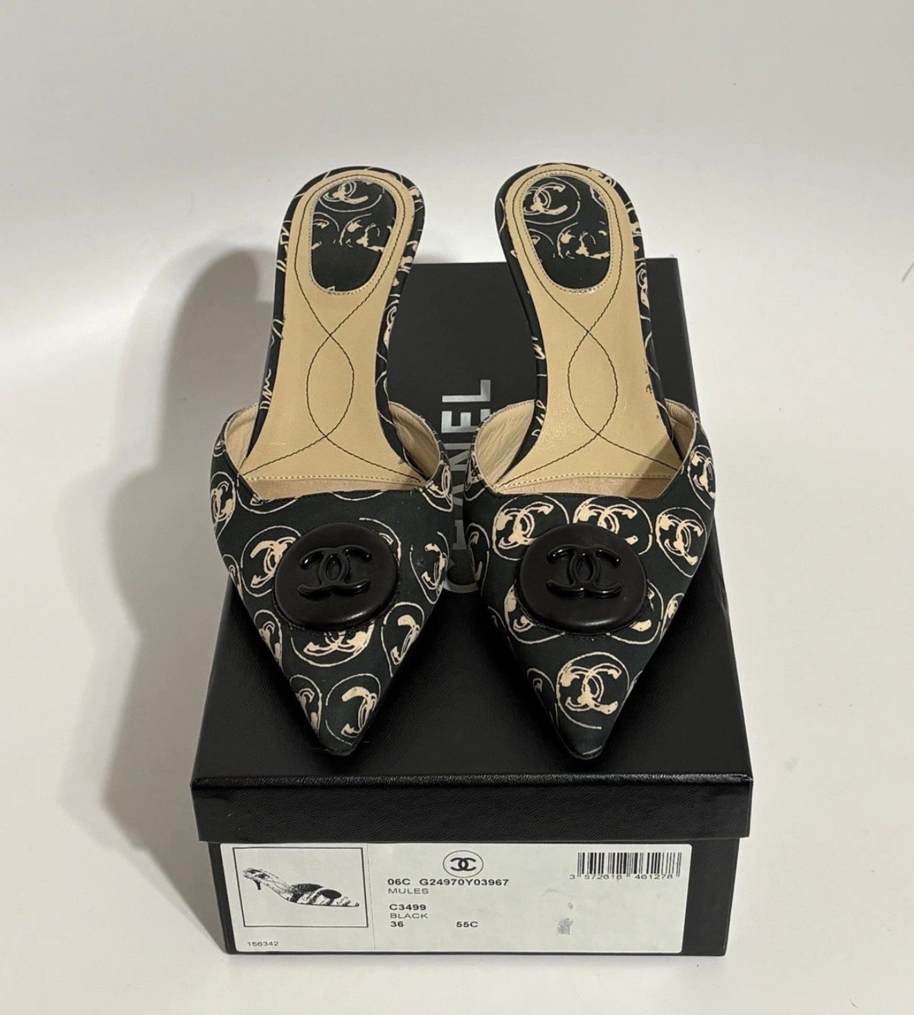 Chanel Logo Mules - 36