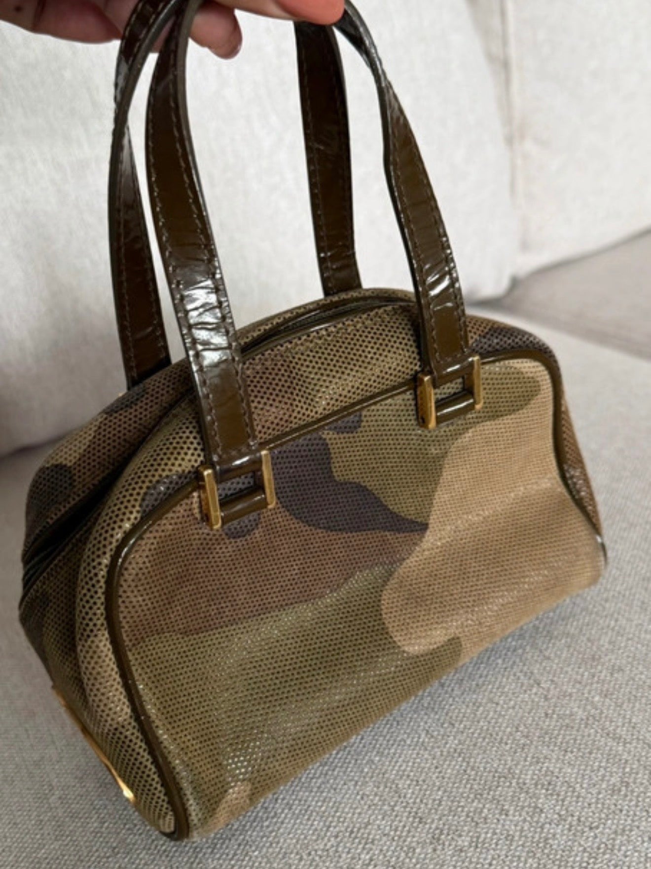 Dior Galliano Camo Mini Boston Bag