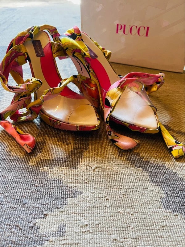 Emilio Pucci Lace Up Wedge Heel - 38