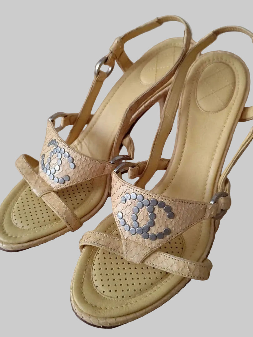 Chanel Python Heels - 37