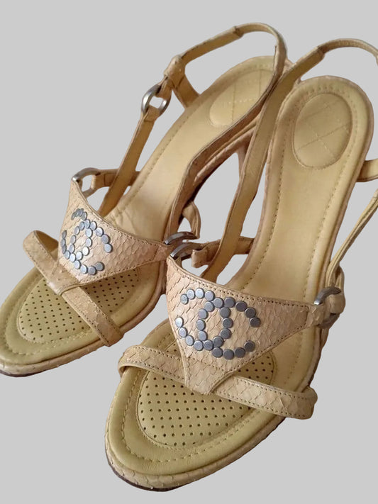 Chanel Python Heels - 37