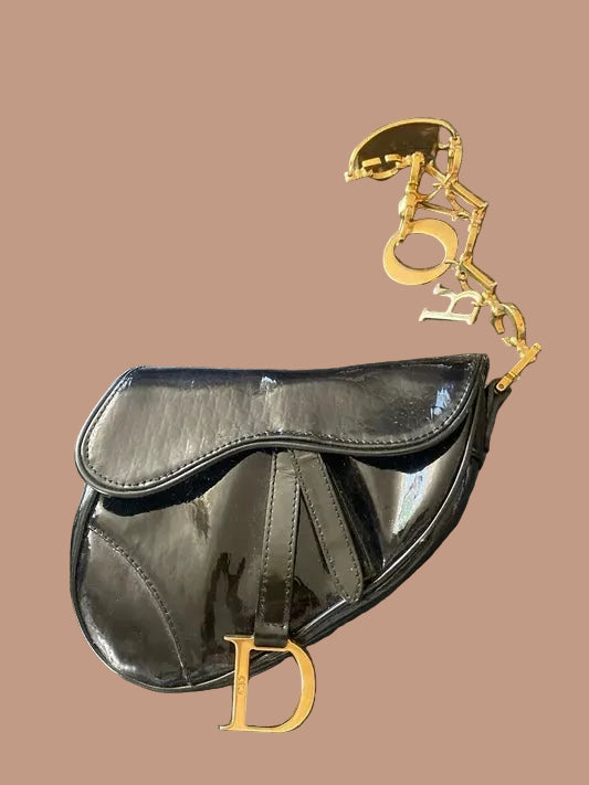 Dior Galliano Mini Saddle Charm Wristlet Bag/Clutch