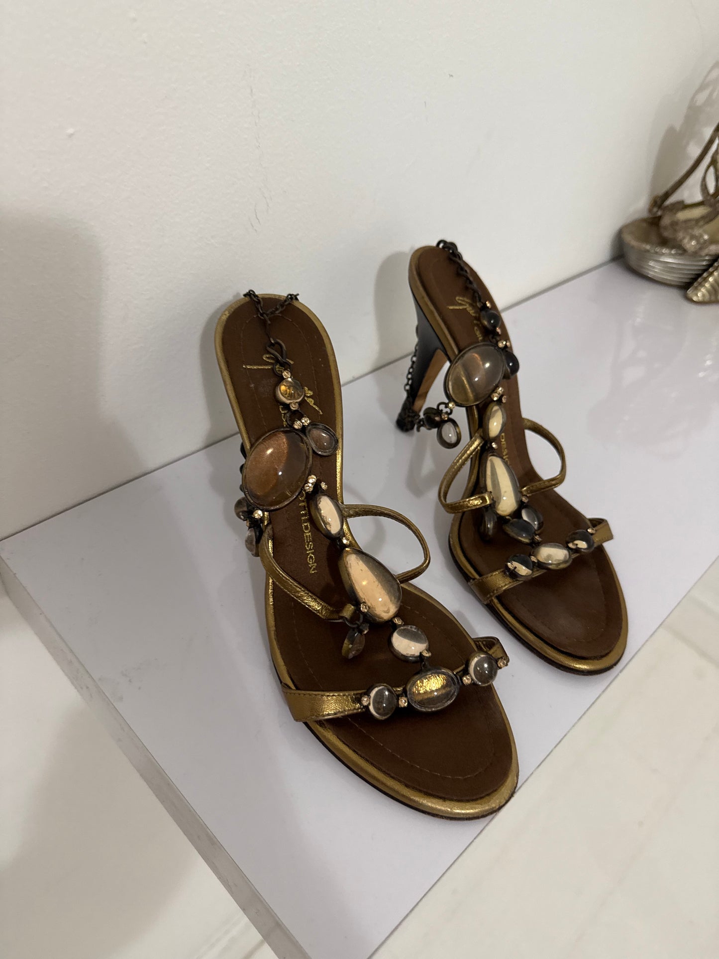 Giuseppe Zanotti Beaded Heels - 37/37.5