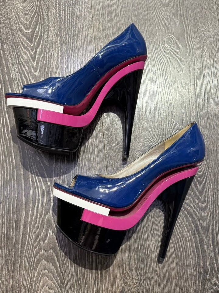 Versace Triple Platform Pump Heels - 39/40