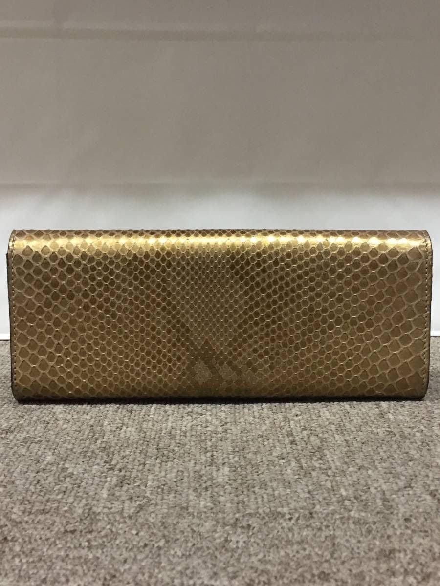 Gucci Belt Motif Python Clutch Bag