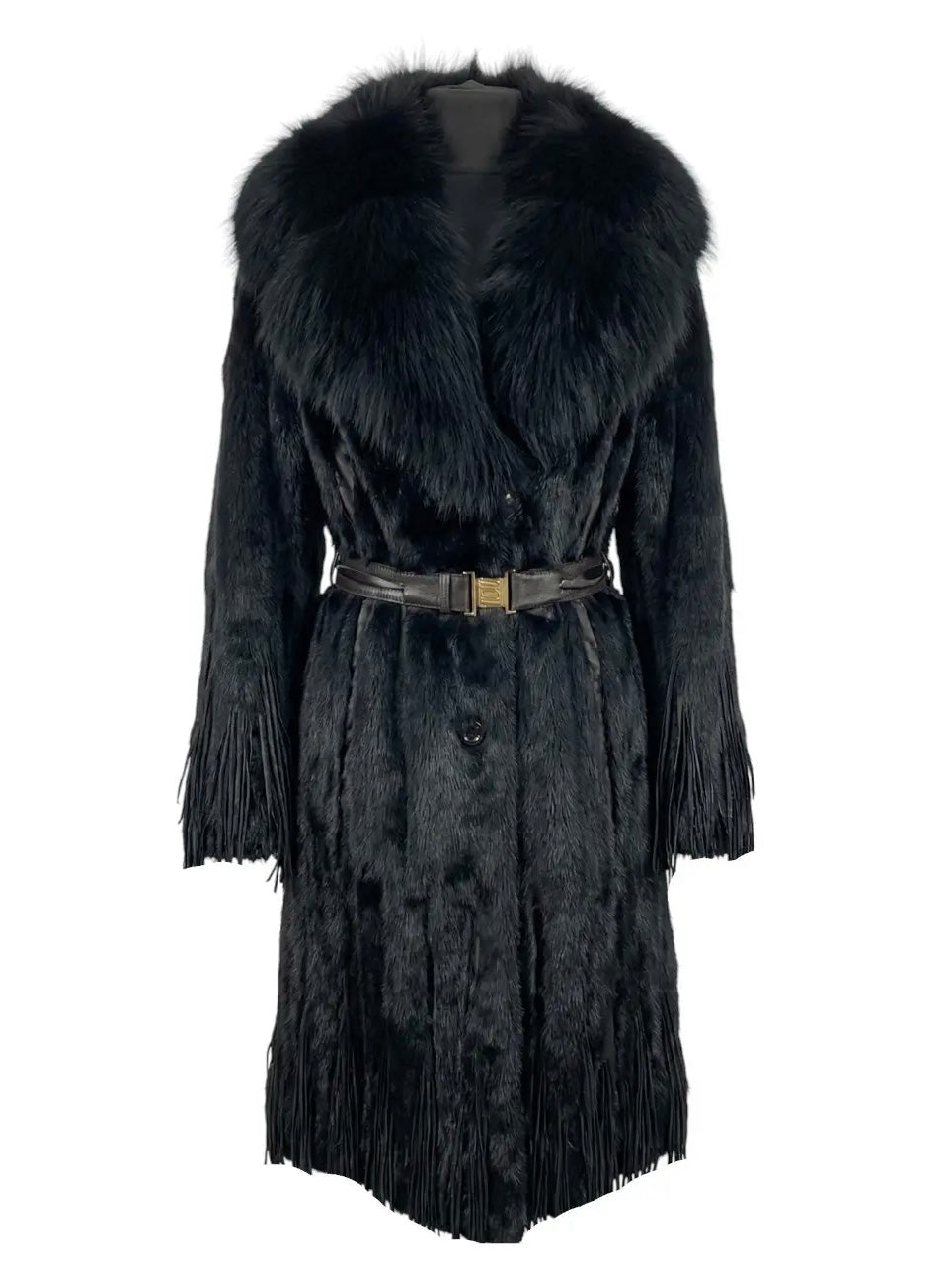 Cavalli Fur Belted Coat - S/M
