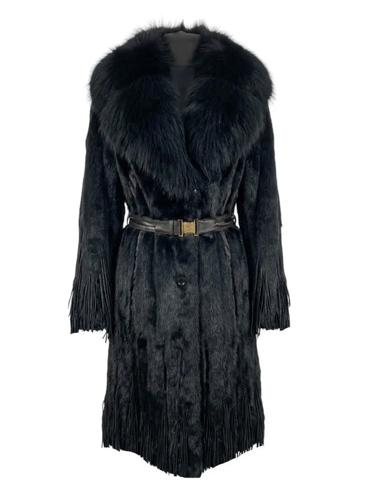 Cavalli Fur Belted Coat - S/M