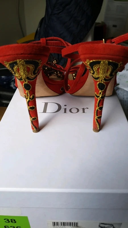 Dior Embellished Beaded Heels - 38