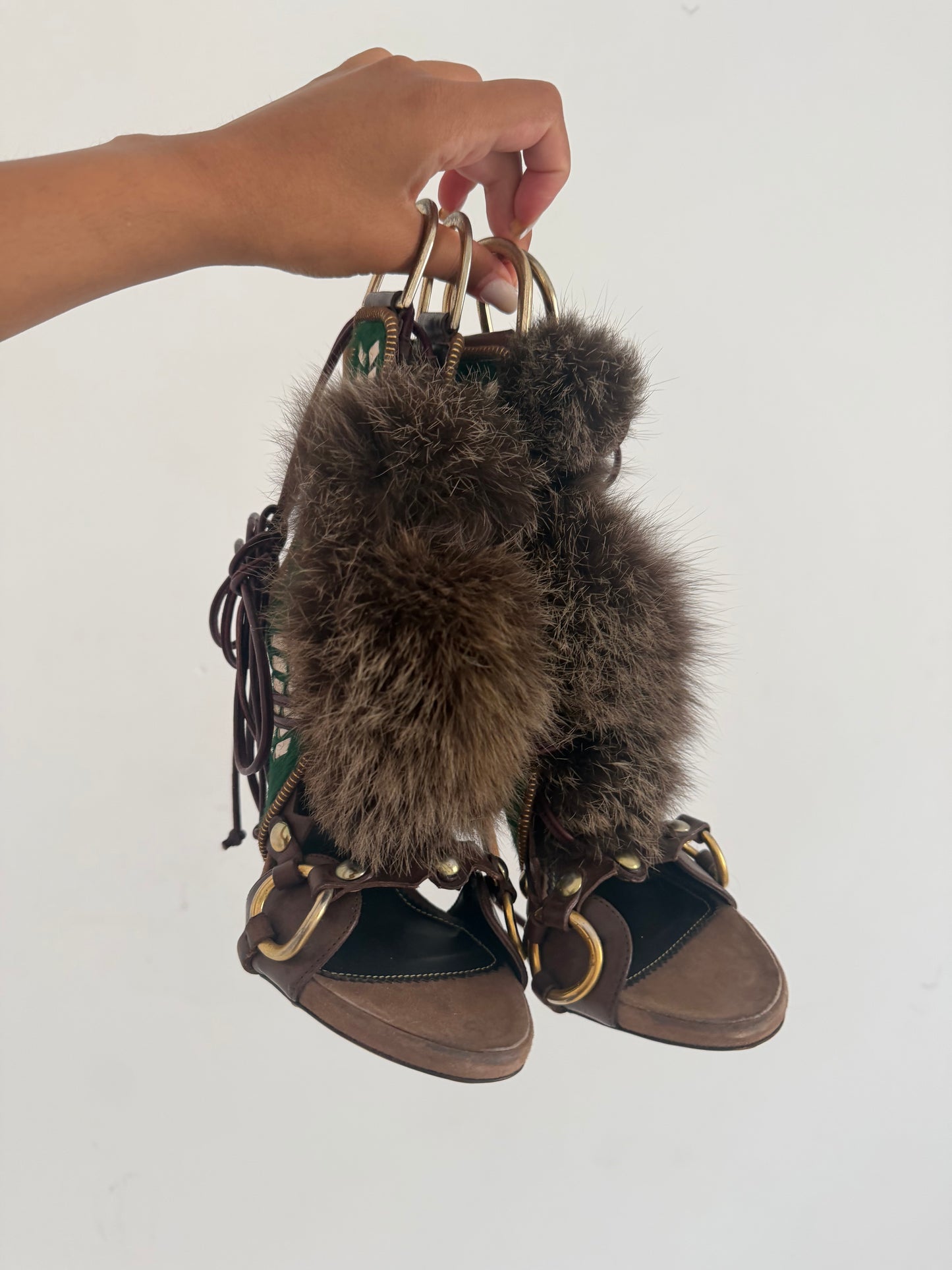 Dsquared2 Fur Lace Up Boots - 39