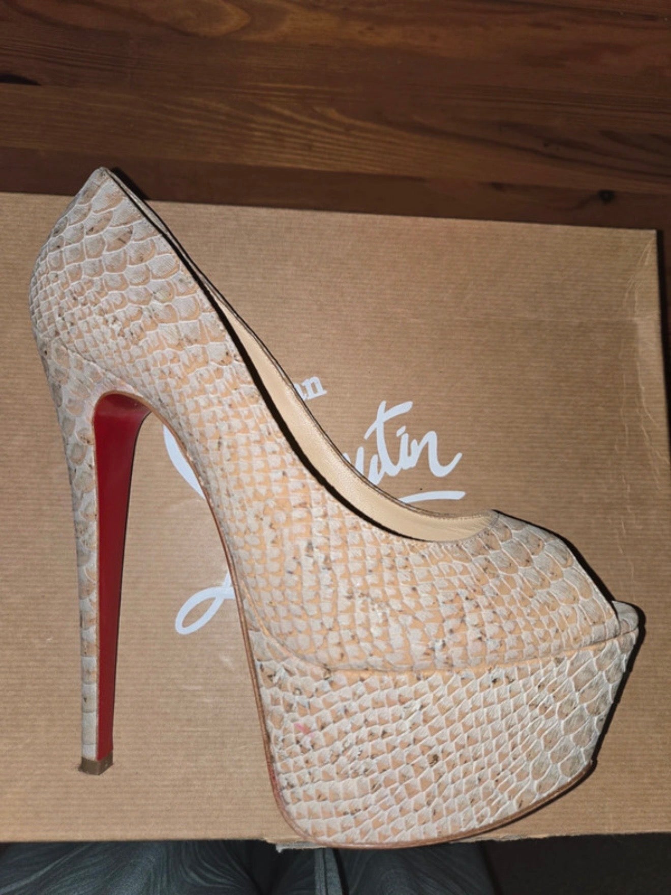 Christian Louboutin Python Heels - 40