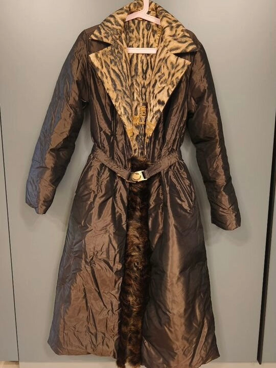 Roberto Cavalli Runway Collection Detachable Fox Fur Double Sided Puffer Coat - S/M