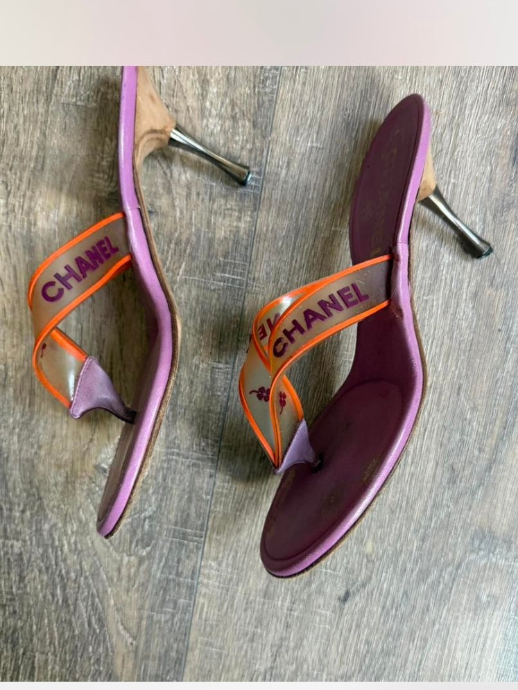 Chanel Jelly Thong Heels - 36