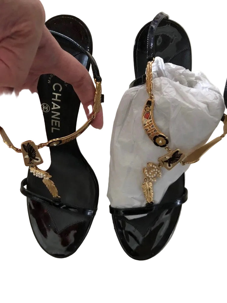 Chanel Charm Logo Heels - 37