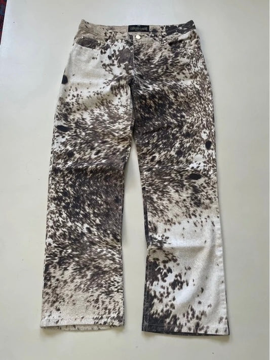 Cavalli Cow Print Jeans - L