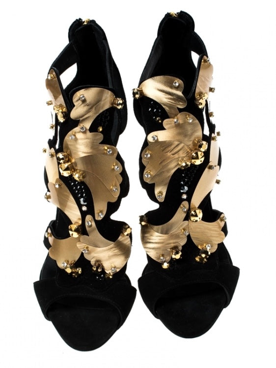 Giuseppe Zanotti Gold Leaf Heels - 37/37.5
