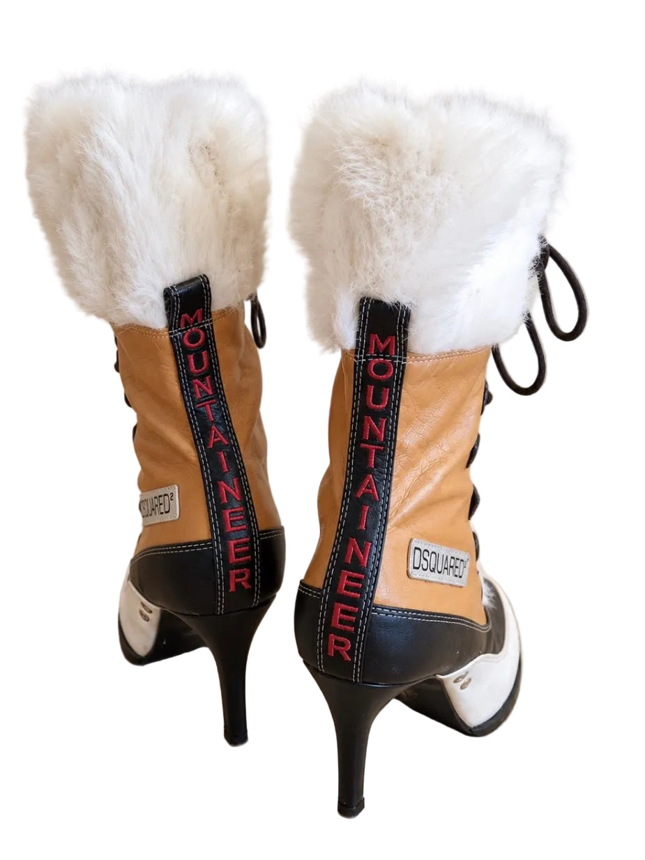 Dsquared2 Mountaineer Fur Boots - 36, 37 + 38