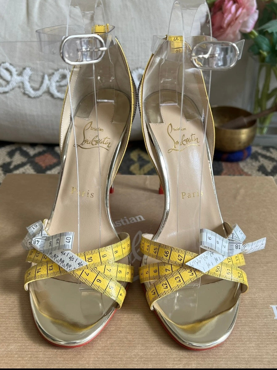 Christian Louboutin Measuring Tape Heels Brand New - 37.5