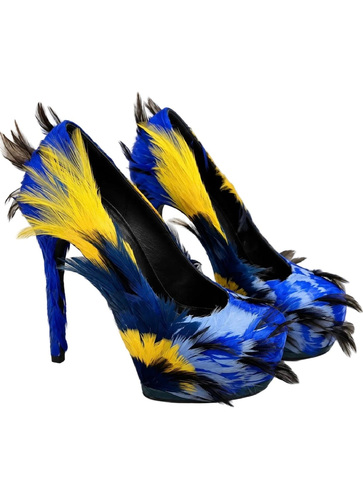 Gianmarco Lorenzi Feather Pump Heels - 37/38