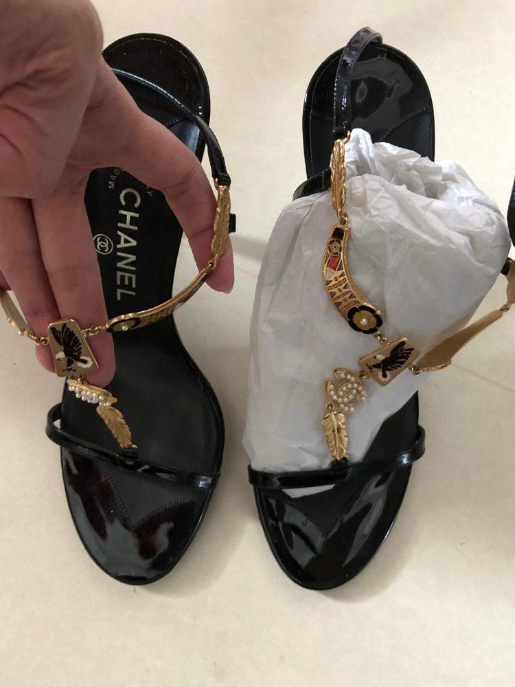 Chanel Charm Logo Heels - 37