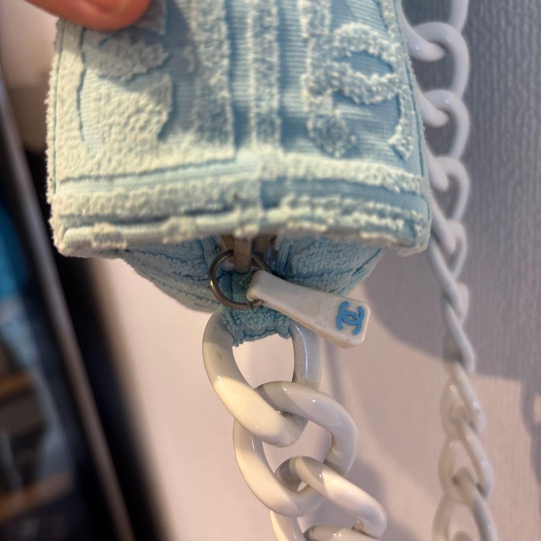 Chanel Blue Terry Cloth 2003 Sport Bag
