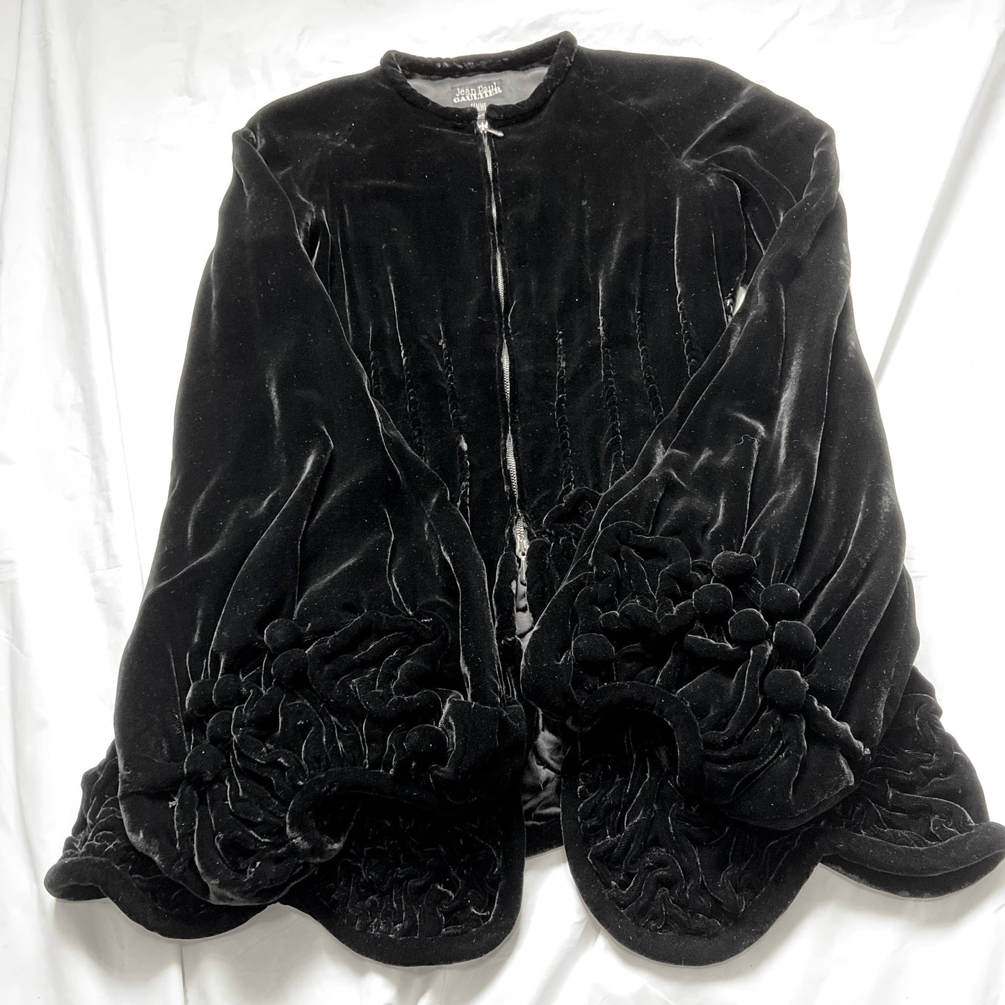 Jean Paul Gaultier Fall 2006 Velvet Crunched Embroidered Jacket - S