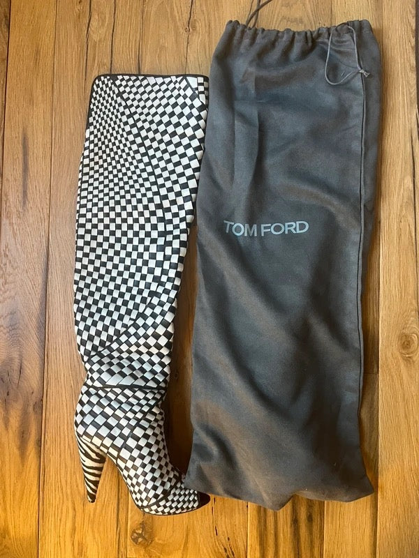 Tom Ford Geometric Print Runway 2013 Boots - 39.5