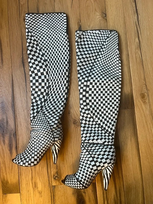 Tom Ford Geometric Print Runway 2013 Boots - 39.5