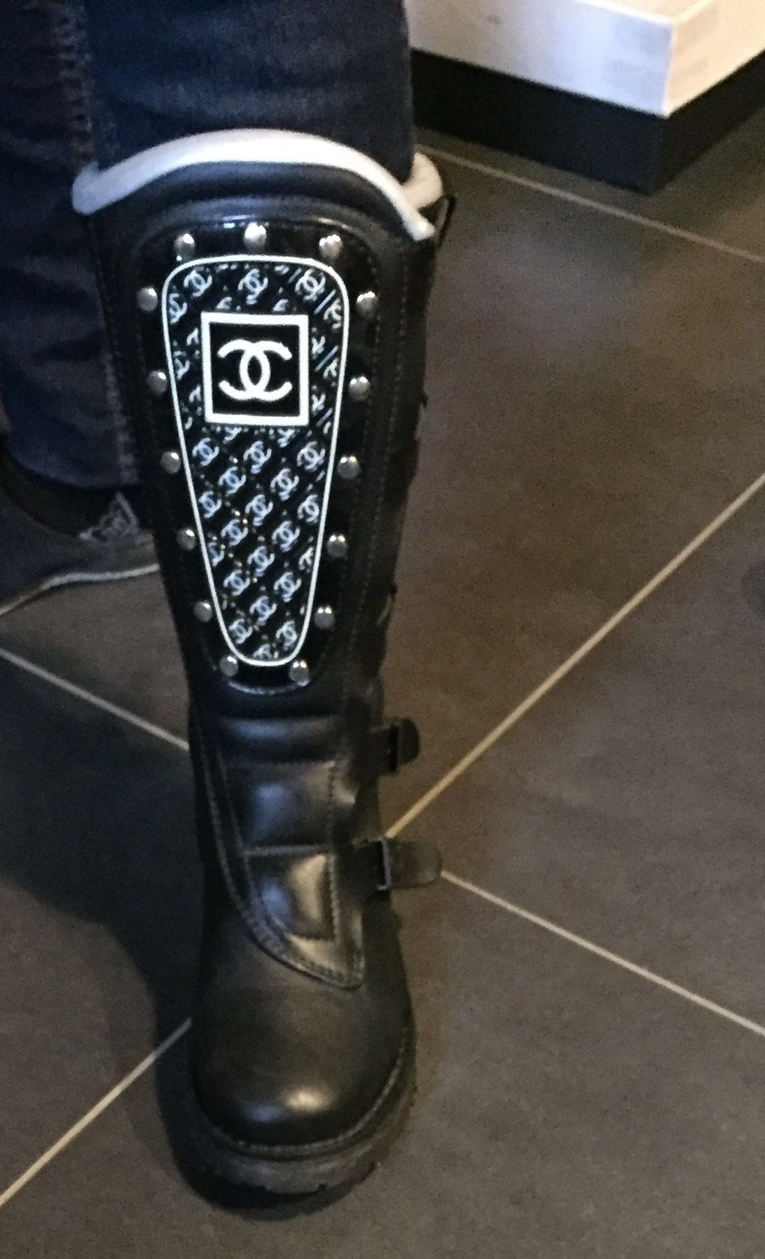 Chanel Moto Boots - 37
