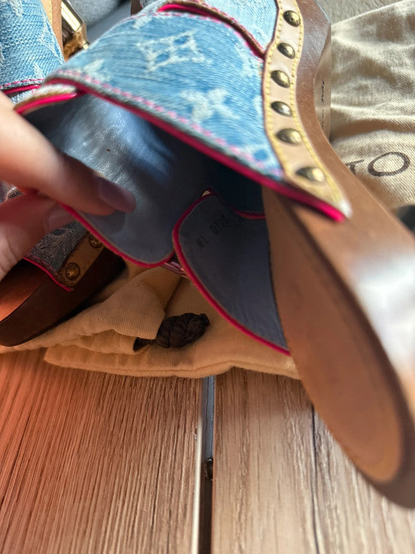 Louis Vuitton Denim Heels - 38.5/39