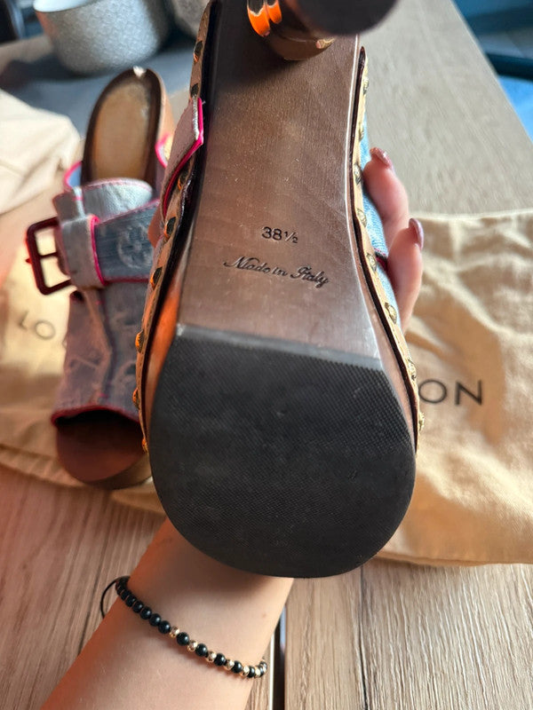 Louis Vuitton Denim Heels - 38.5/39