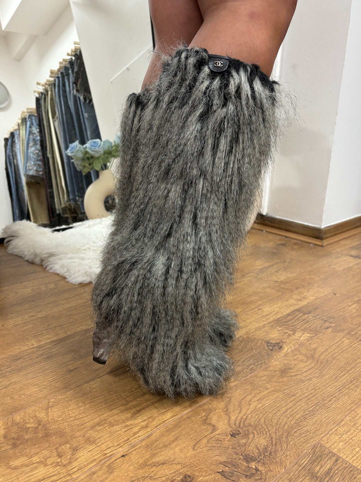 Chanel Fur Boots - 40/40.5